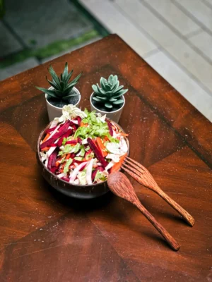 Artisan Coconut Bowl + Spoon & Fork Set