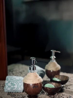Coconut Shell Coir Soap Dispensers