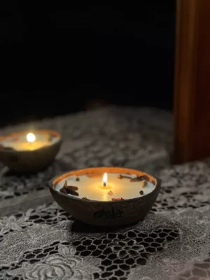 Coconut Shell Spice Infused Candle