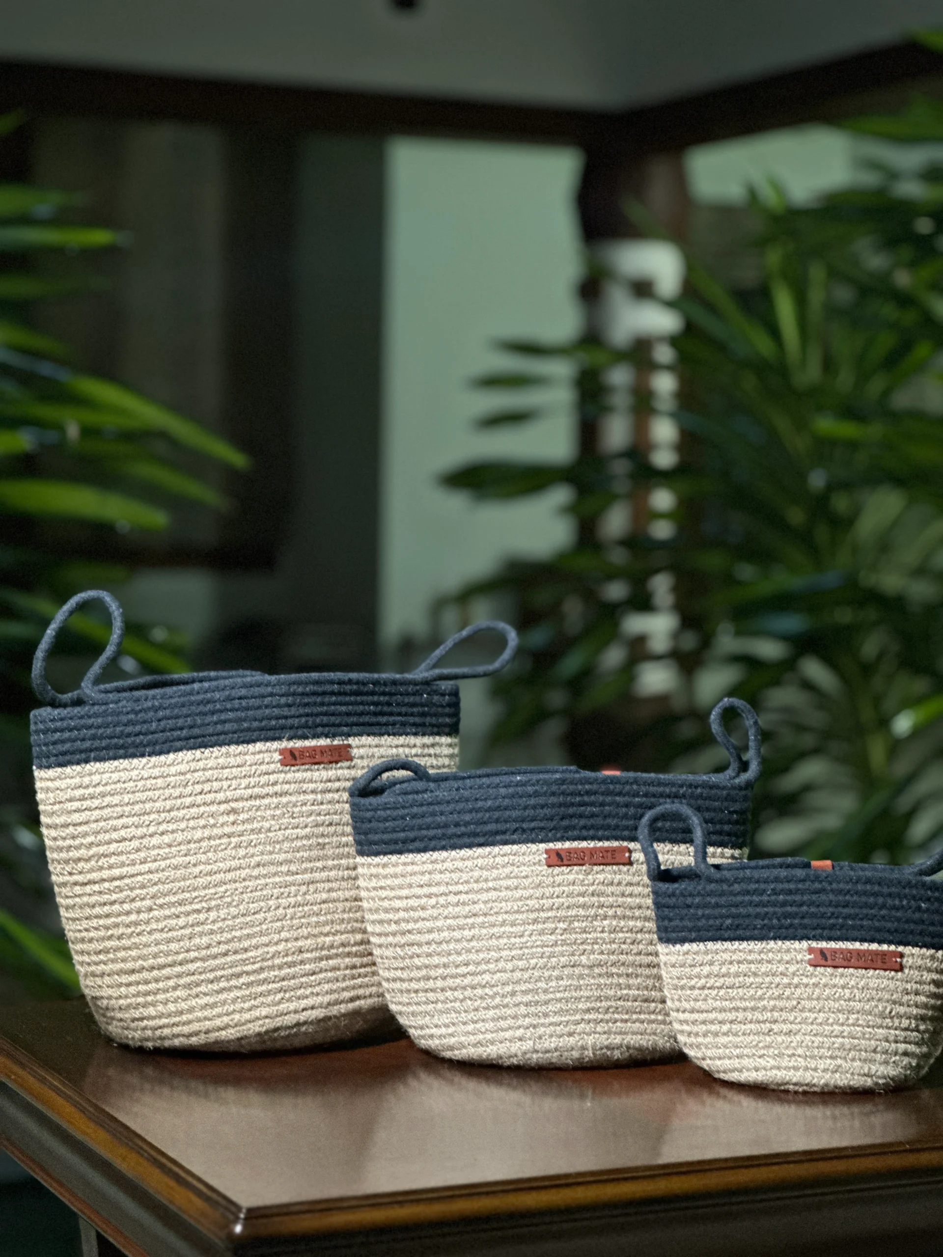 Jute Storage Basket, Set of 3